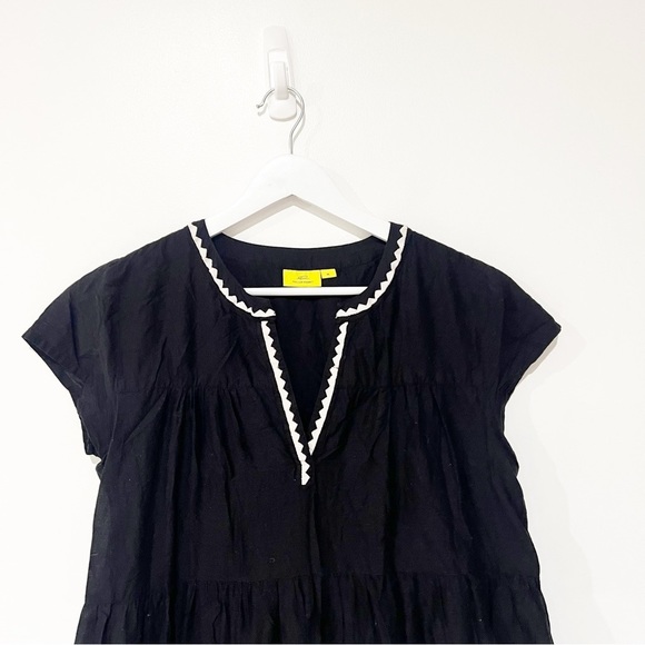 Roller Rabbit Shopbop Pamela Black & White Embroidered Cotton Lightweight Dress - Picture 13 of 14